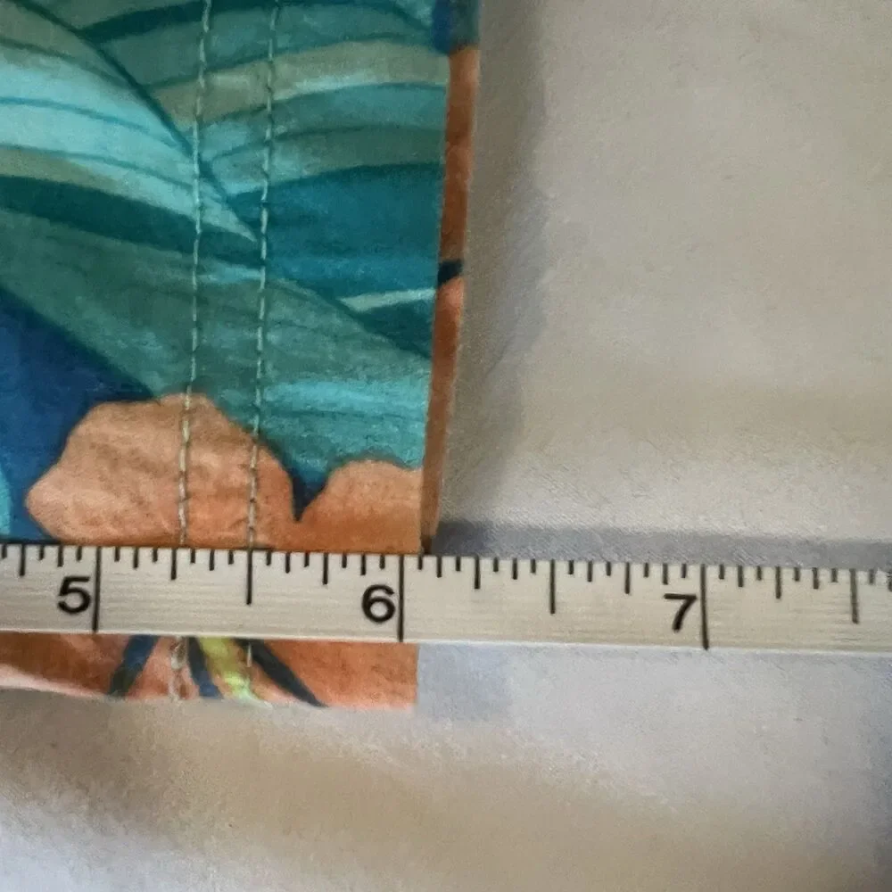 Hurley Boys swim Trunks, Blue With Teal Foliage And Orange‎ Florals, Size 7